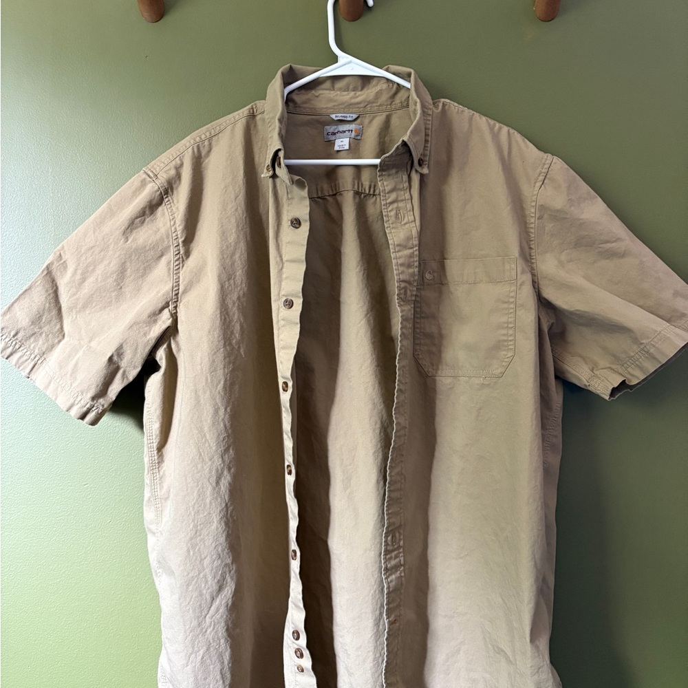 Men's Tan Short Sleeve Shirt